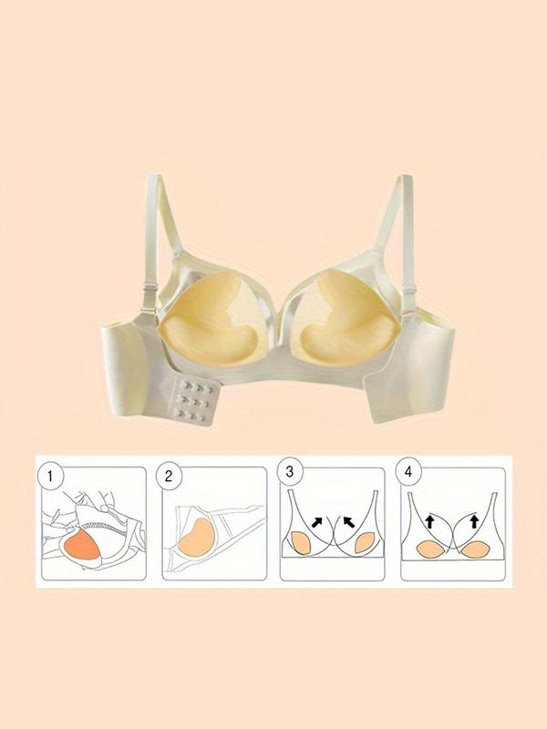 Women's Triangle Self Adhesive Bra Insert Pads, 1 Pair Invisible Anti-convex Chest Enhancer Pads, Women's Lingerie & Underwear Accessories for Daily Use