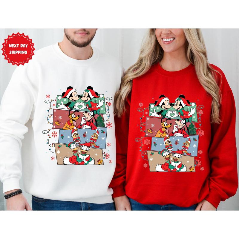 Christmas Mickeyy And Friends Polaroid Shirt, Retro Disneyy Christmas Shirt, Mickeyy Christmas Party Shirt, Mickeyy and Friends Youth Shirt XUK4U