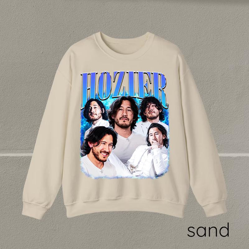 M4rkiplier Hozier Vintage Shirt Cotton Top Unisex t-shirt crewneck