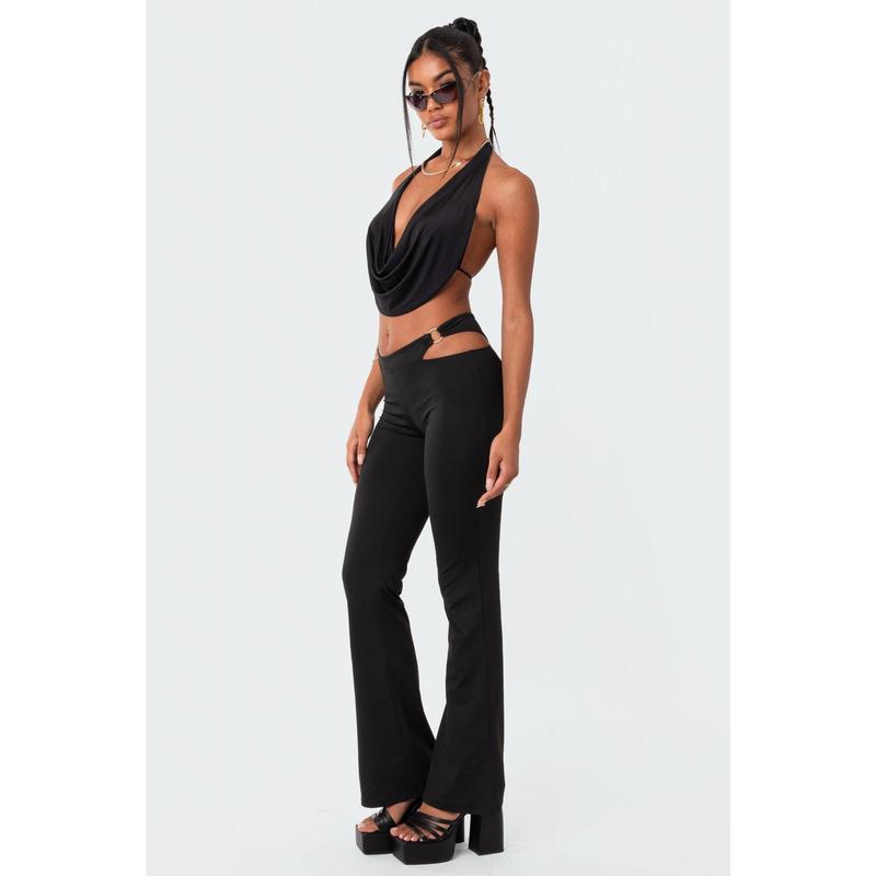 Monique Cropped Open-Back Top