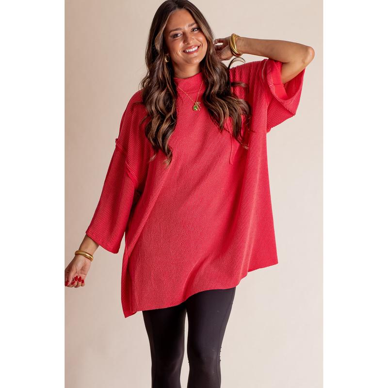 Only Go Forwards Oversized Urban Ribbed Tunic