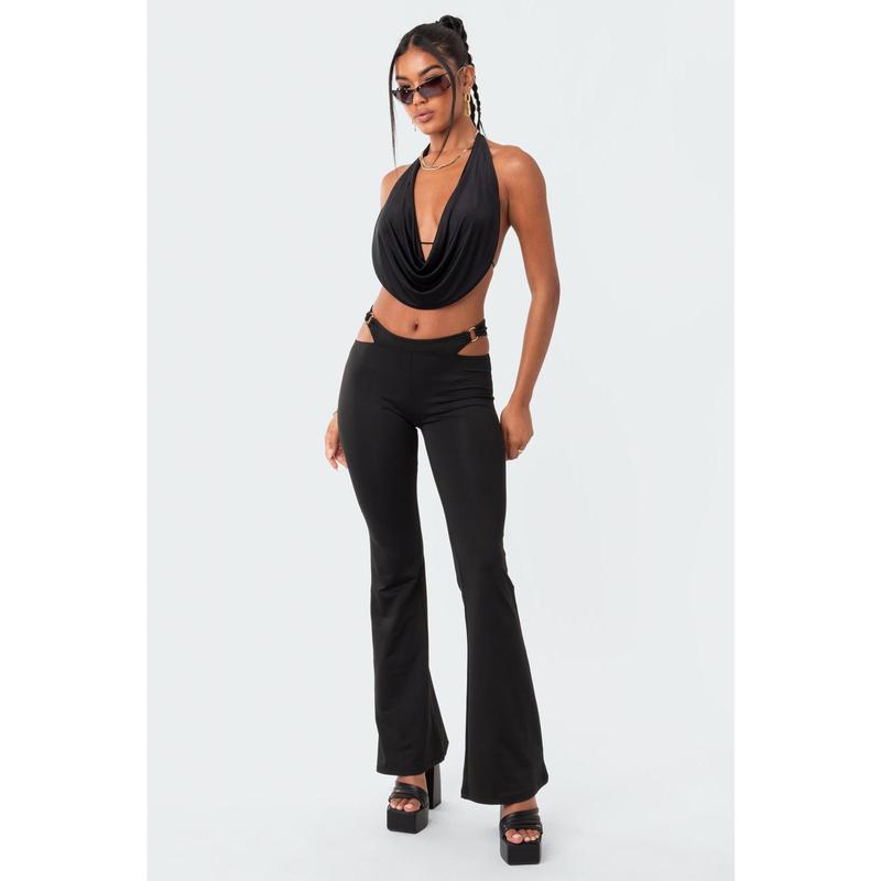 Monique Cropped Open-Back Top