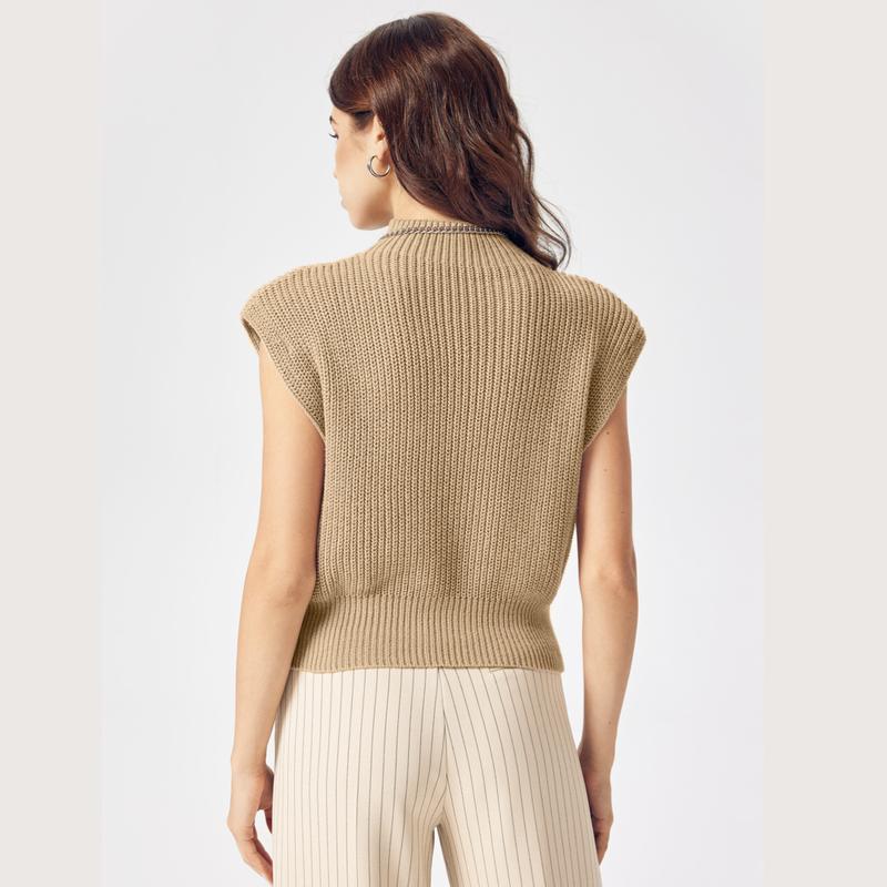 Cider [10 colors, Size 0-26] Solid High Neck Knit Vest