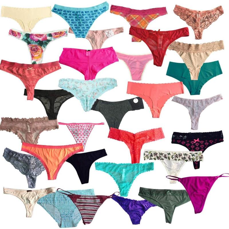 Underwear for Women 12 Pack Variety of G-String T-Back Thong Panties Tanga