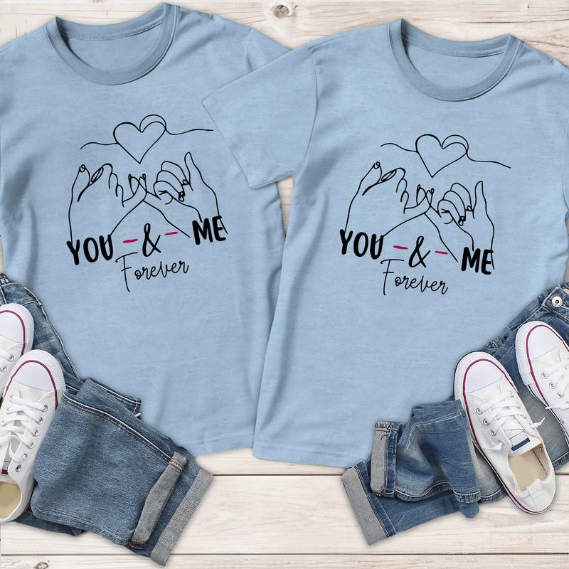 You And Me Forever Couple Matching T-Shirt, Comfort Cotton, Size For All Body, Shirts For Couples, Gift For Husband Wife Soft