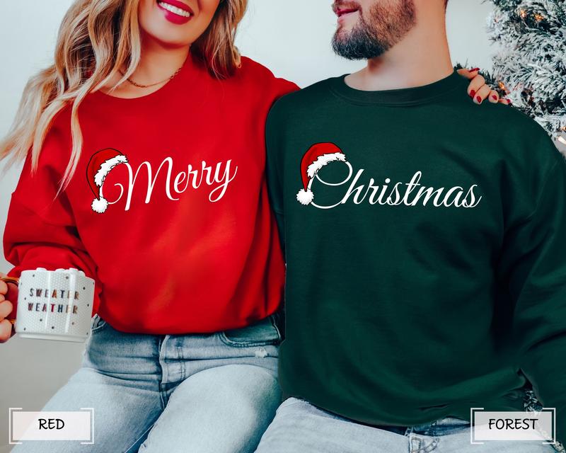 Couple Christmas Sweatshirt, Couple Xmas Shirt, Couples Matching Outfits, Holiday Merry Christmas Sweatshirt, Xmas Matching Pajama,