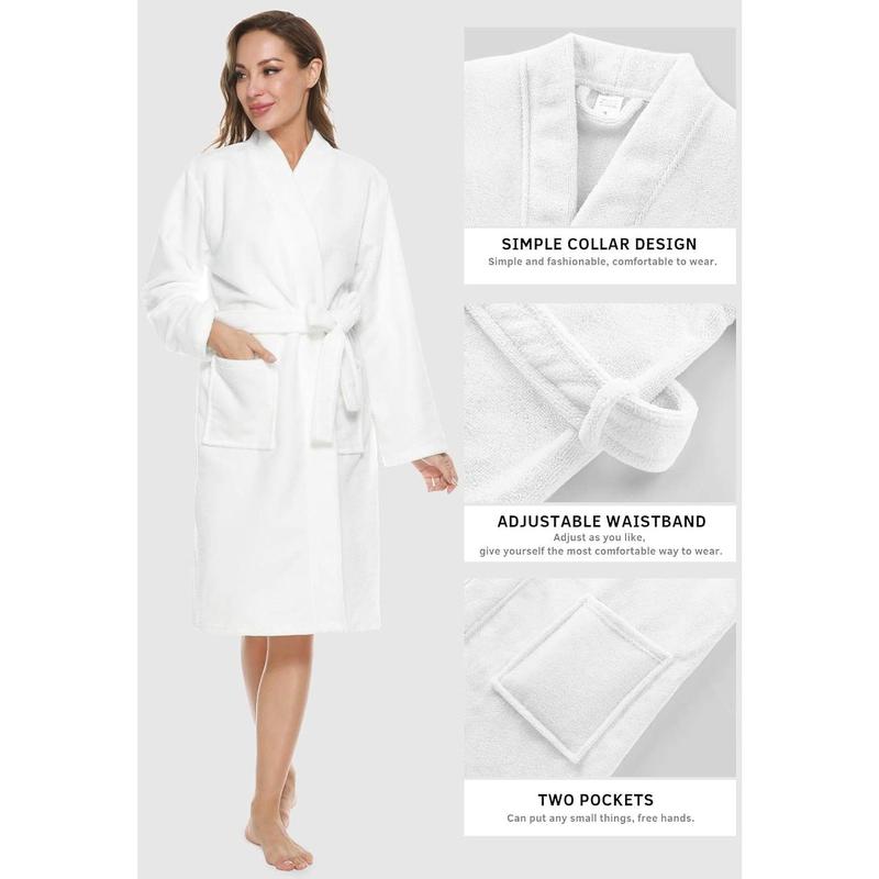 Kimono Bathrobe Women Terry Cloth Robes knee length towel Bathrobe