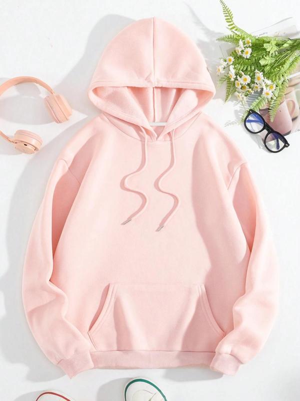 Women's Spider & Heart Print Drawstring Kangaroo Pocket Hoodie, Fashion Casual Drop Shoulder Hooded Sweatshirt for Daily Holiday Outdoor Wear, Women Clothing for Fall & Winter