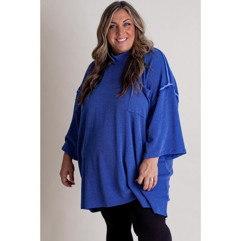 Only Go Forwards Oversized Urban Ribbed Tunic