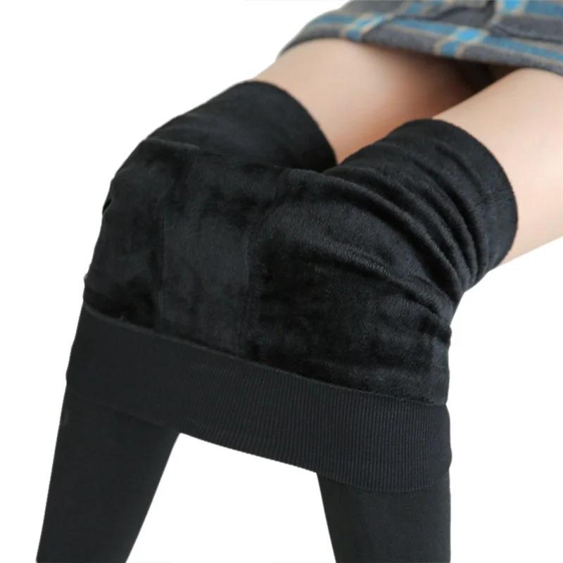 Winter Leggings For Women Warm Leggings Solid Color Velvet Leggings High Waist Leggings Stretchy Leggings Dropshipping