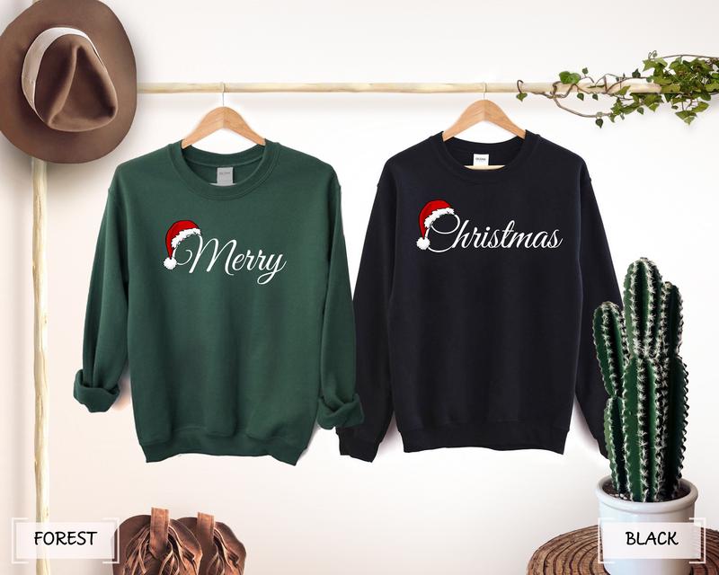 Couple Christmas Sweatshirt, Couple Xmas Shirt, Couples Matching Outfits, Holiday Merry Christmas Sweatshirt, Xmas Matching Pajama,