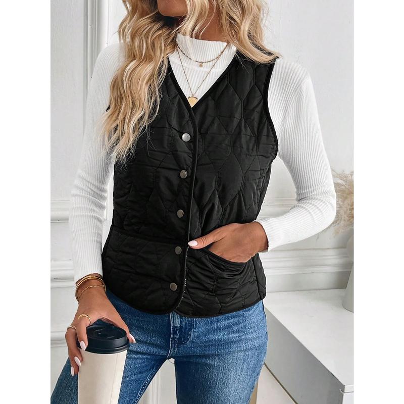 Women's Padded Fleece Lined Gilet Jacket, Winter