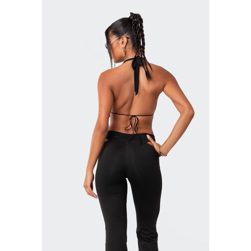 Monique Cropped Open-Back Top