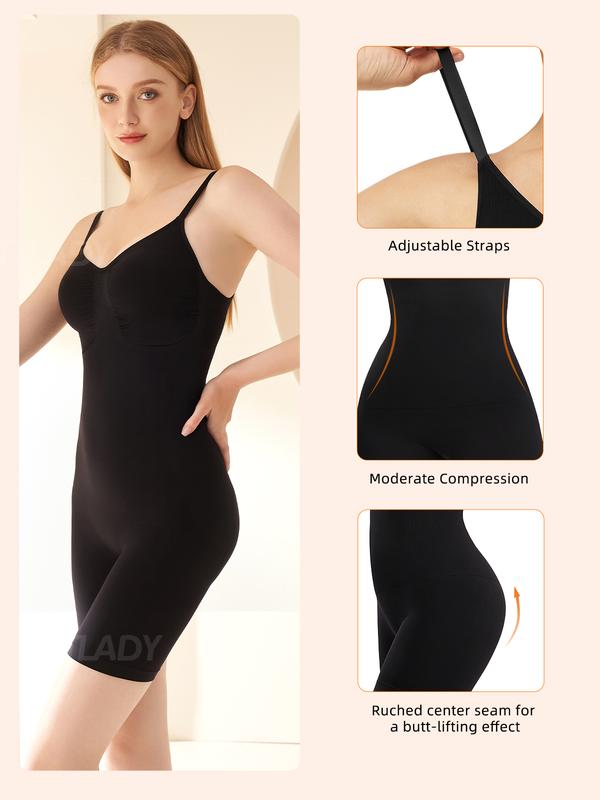 ATTLADY Shapewear for Women Tummy Control Bodysuit Seamless Sculpting Thong Body Shaper Thigh Slimmers Al-234 Womenswear Underwear