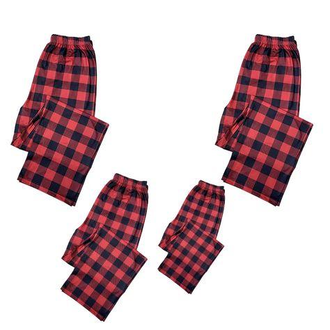 Multi Color Plaid Pajama Pants , Christmas Winter Adult Unisex Pajama Bottoms, Buffalo Plaid PJ Pants, Cute Pajamas Bottoms Jammies, Family Matching Pajamas Set