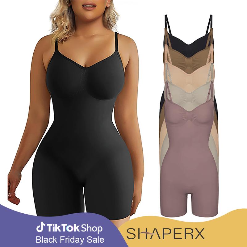 SHAPERX Seamless Tummy Control Shapewear Full Body Women's Bodysuit Sexy