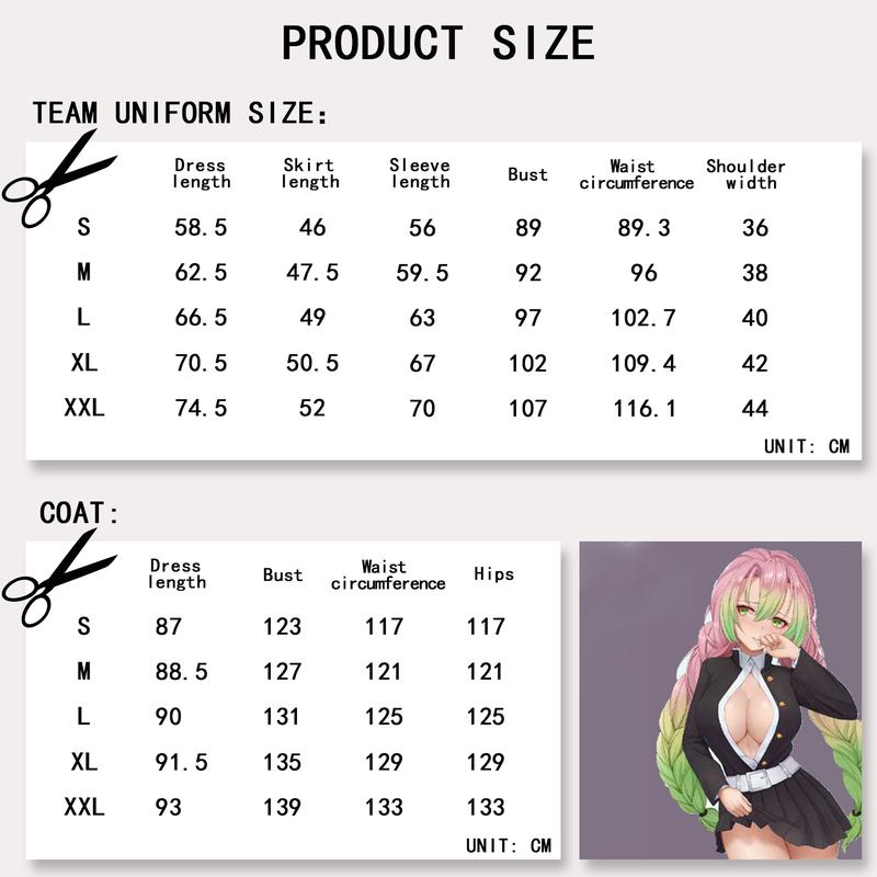 Kanroji Mitsuri  style Cosplay Costume Full KIDS Adults, girl women cloth kimetsu no yaiba demon slayer,many style high quality, net included,stock in LA, go to UPS USPS Fedex working everyday,fastest shipping!