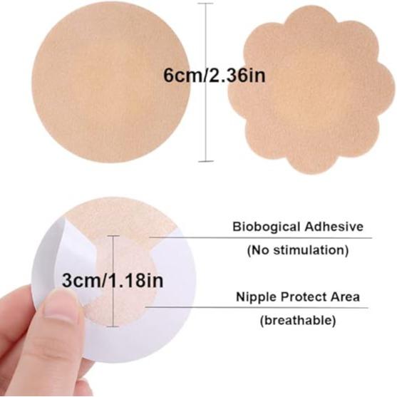 Body Tape Breast Lift Tape for Large Breasts with 2 Counts Breast Pasties Invisible Bra Tape Sports Tape for A-G Cup Beige Comfort Womenswear