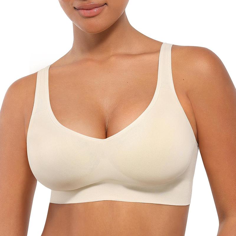 FeelinGirl Daily Comfort Wireless Shaper Bra Padded Full Coverage Everyday Bras Comfort Womenswear