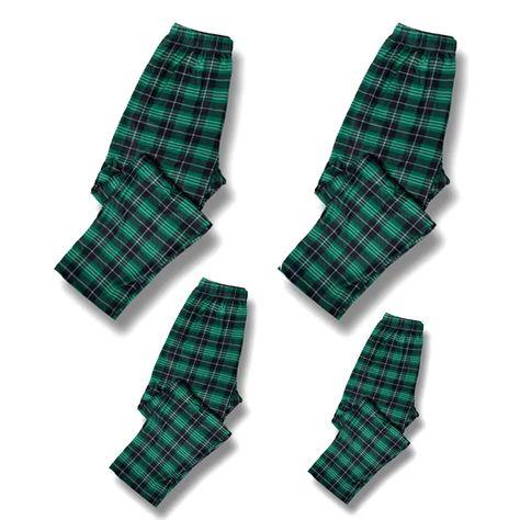 Multi Color Plaid Pajama Pants , Christmas Winter Adult Unisex Pajama Bottoms, Buffalo Plaid PJ Pants, Cute Pajamas Bottoms Jammies, Family Matching Pajamas Set