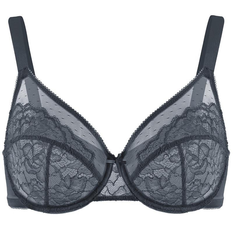 HSIA Enchante Full Coverage Floral Lace Unlined Plus Size Comfort Non-padded Underwire Bra