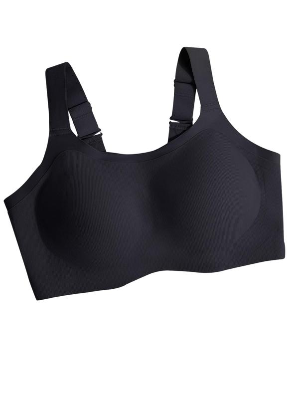 Women's Solid Color Wireless Bra, Soft Comfortable Breathable Buckle Back Lingerie Top, Women's Lingerie for All Seasons