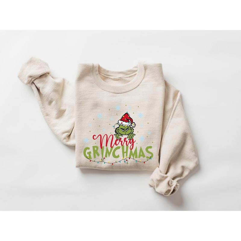 Cute Holiday Season Shirt, Merry Gri.nchmas Sweatshirt, Family Gri.nch Christmas Sweatshirt, Womens Holiday Shirt, Gri.nch Lover Christmas Gift