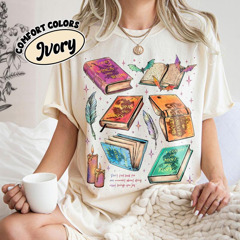 Fan Of ACOTAR Series Comfort Colors Shirt, The Bat Boys Shirt, Velaris Book Lover T Shirt, SJM Inspired Tee, Gift For Bookish Top Womenswear