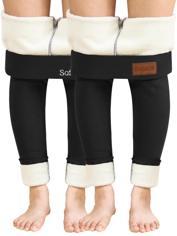 Women's Thermal Lined Leggings, Casual Comfy High Waist Skinny Pants for Fall & Winter, Women's Bottoms for Daily Wear