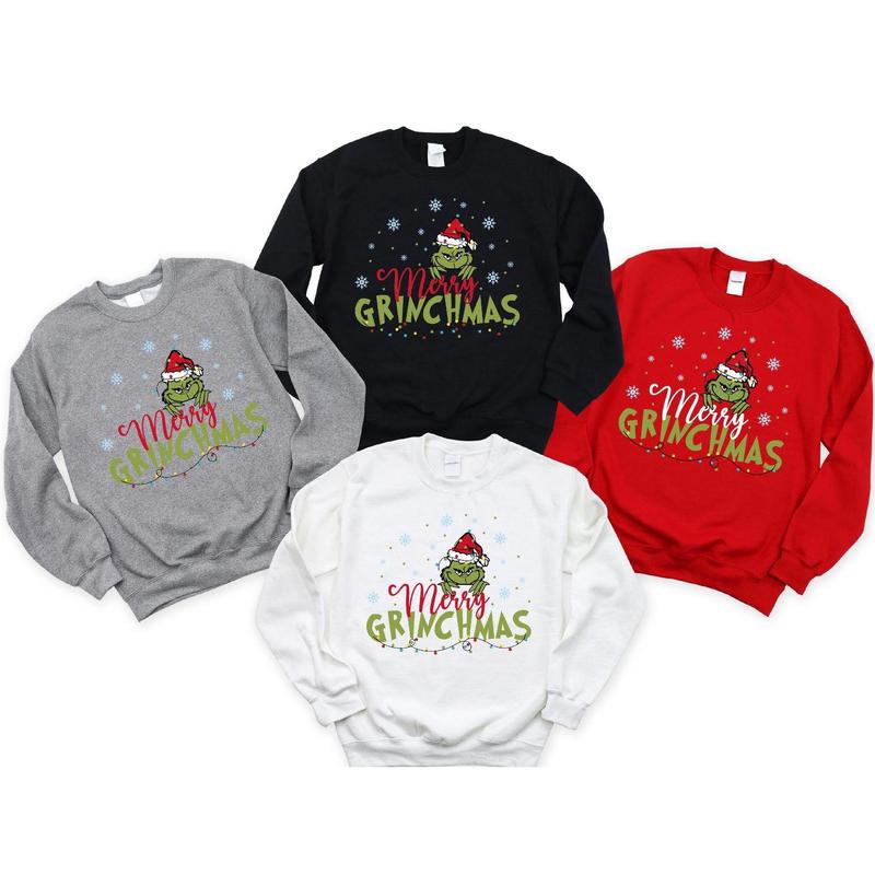 Cute Holiday Season Shirt, Merry Gri.nchmas Sweatshirt, Family Gri.nch Christmas Sweatshirt, Womens Holiday Shirt, Gri.nch Lover Christmas Gift