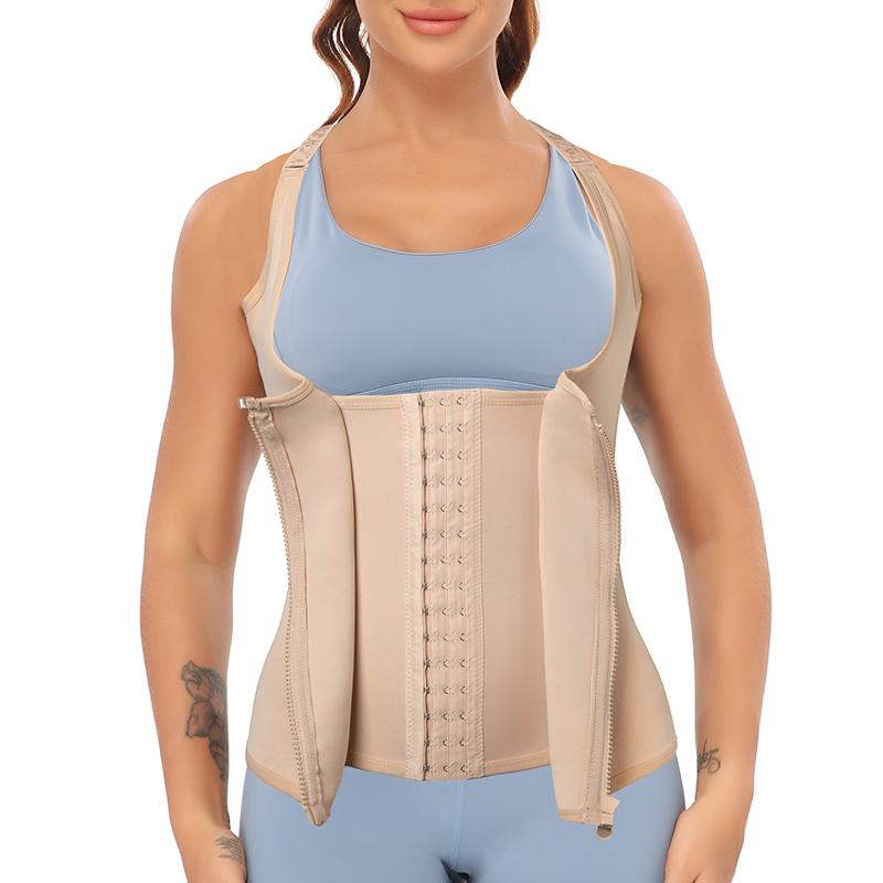 Waist Trainer Corset Vest for Women Tummy Control Girdle Shapewear Sport Workout Body Shaper Tank Top With Adjustable Strap, Fajas Para Mujer Womenswear Flat