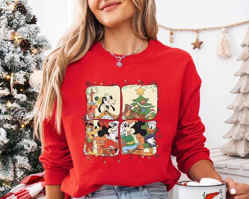 Mouse Christmas Sweatshirt Tshirt, Mouse Holiday Tee Featuring, Festive Family Matching Outfit Gift