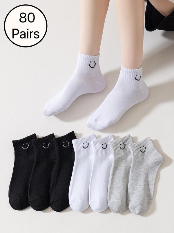 Women's Chic Cartoon Print Fitted Crew Socks, Casual Moisture Wicking Socks, Breathable Socks for Lady Daily Wear, Gifts for Her, Holiday Wear 2024, Summer Wear 2024