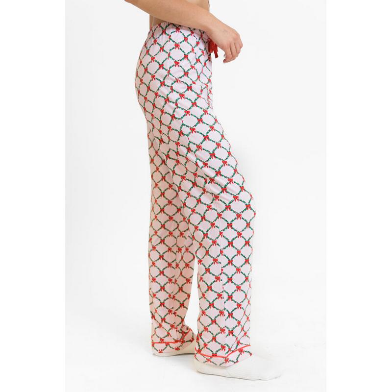 Under The Stars in Ribbons and Garland Bamboo Pajama Pants FINAL SALE