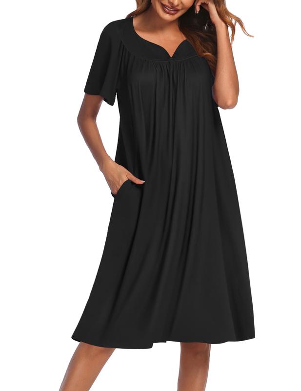 Ekouaer Women's House Dress with Pockets