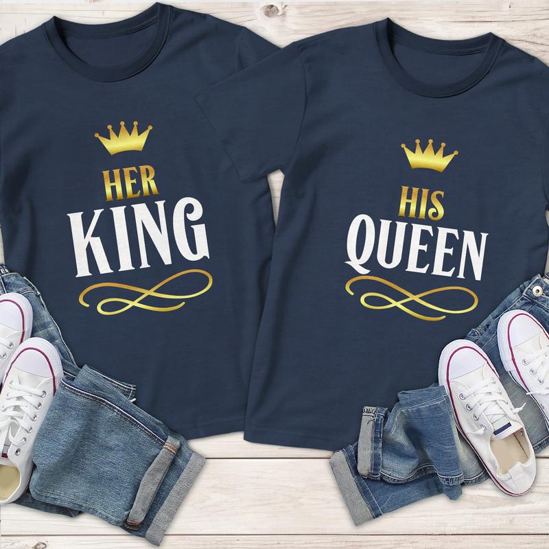 The Most Important Person His Queen Her King Couple Matching T-Shirt, Comfort Cotton, Size For All Body, Gift For Girlfriend Boyfriend Clothing