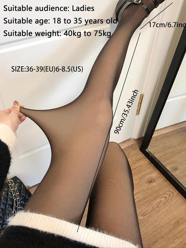 Women's Solid High Stretch Sexy Tights, Casual Sheer Pantyhose for Daily Outdoor Wear, Women's Socks & Tights, Gift for Girlfriends, Comfort Womenswear