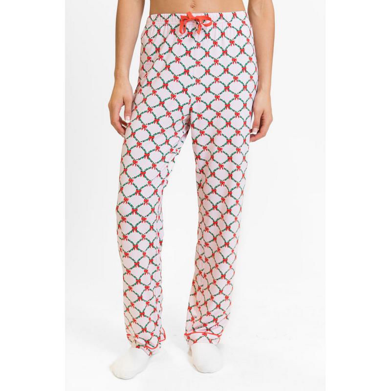 Under The Stars in Ribbons and Garland Bamboo Pajama Pants FINAL SALE