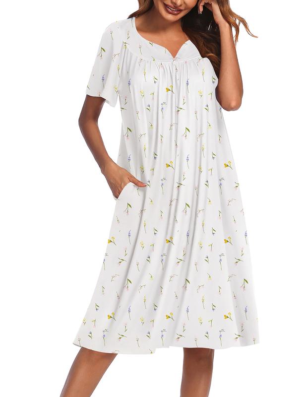 Ekouaer Women's House Dress with Pockets