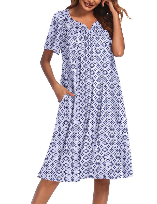 Ekouaer Women's House Dress with Pockets