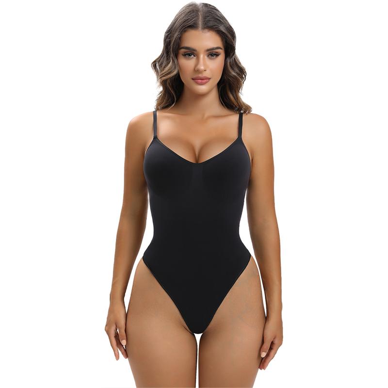 YIANNA Women Shapewear Tummy Control Bodysuit Seamless Sculpting Snatched Waist Body Suit Thong or Brief skims shapewear Womenswear Tops Comfort Basic