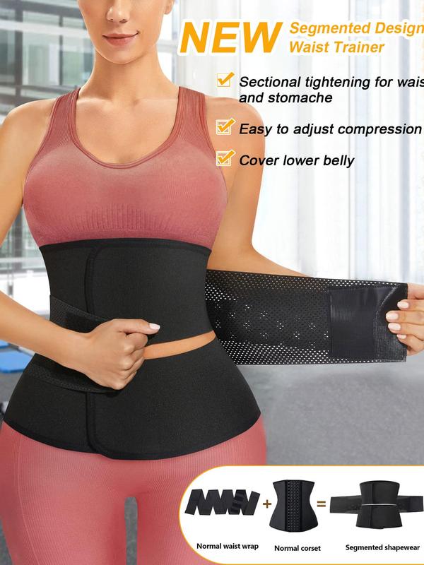 Women's Velcro Waist Trainer Shapewear Belt, Comfortable Breathable Back To School Latex Bodysuit Waist Cincher, Tummy Control Shaper for Daily Gym, Waisttrainer, Fall Wear 2024