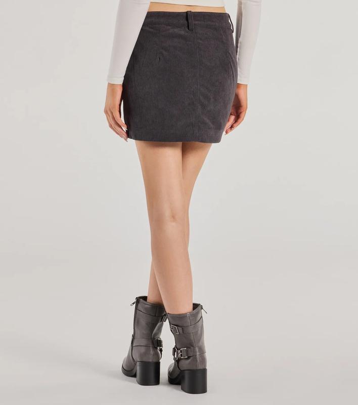 Stylish Vibe Corduroy Mini Skort