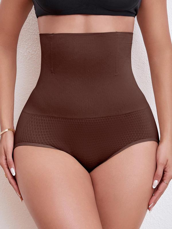 Women's Solid Color Waist Trainer Shapewear Knicker, Comfort Breathable Stretchy High Waist Tummy Control Hip Lifter Shaper, Women's Shapewear Bottoms for Daily Wear