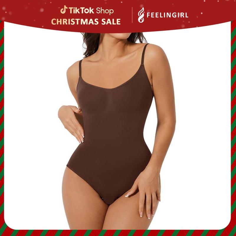 FeelinGirl Seamless Covered Bust Jumpsuit Thong Bodysuit Fit Womenswear Comfort Shapewear Basic 5 Breathable Hip