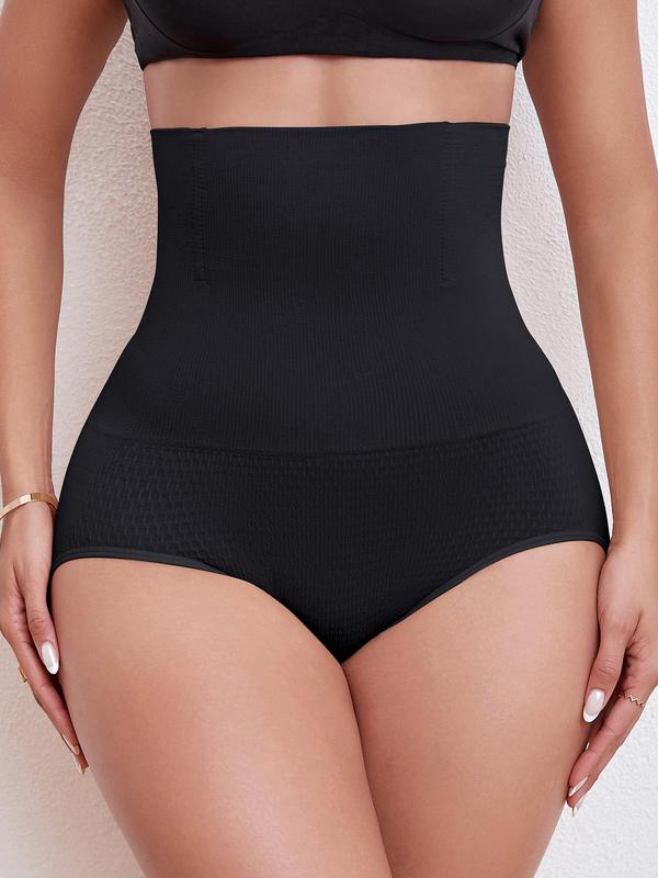 Women's Solid Color Waist Trainer Shapewear Knicker, Comfort Breathable Stretchy High Waist Tummy Control Hip Lifter Shaper, Women's Shapewear Bottoms for Daily Wear