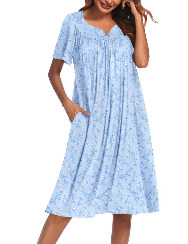 Ekouaer Women's House Dress with Pockets