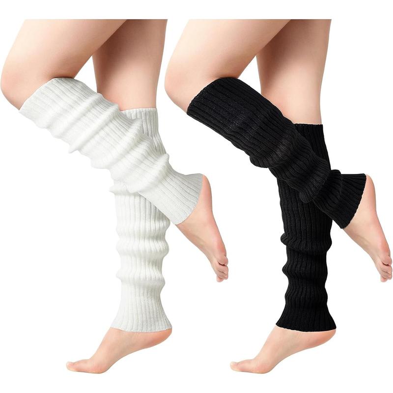 Leg Warmers for Women - Leg Warmers 80s Ribbed Knitted Long Socks for Party Sports