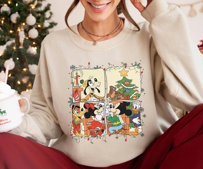 Mouse Christmas Sweatshirt Tshirt, Mouse Holiday Tee Featuring, Festive Family Matching Outfit Gift