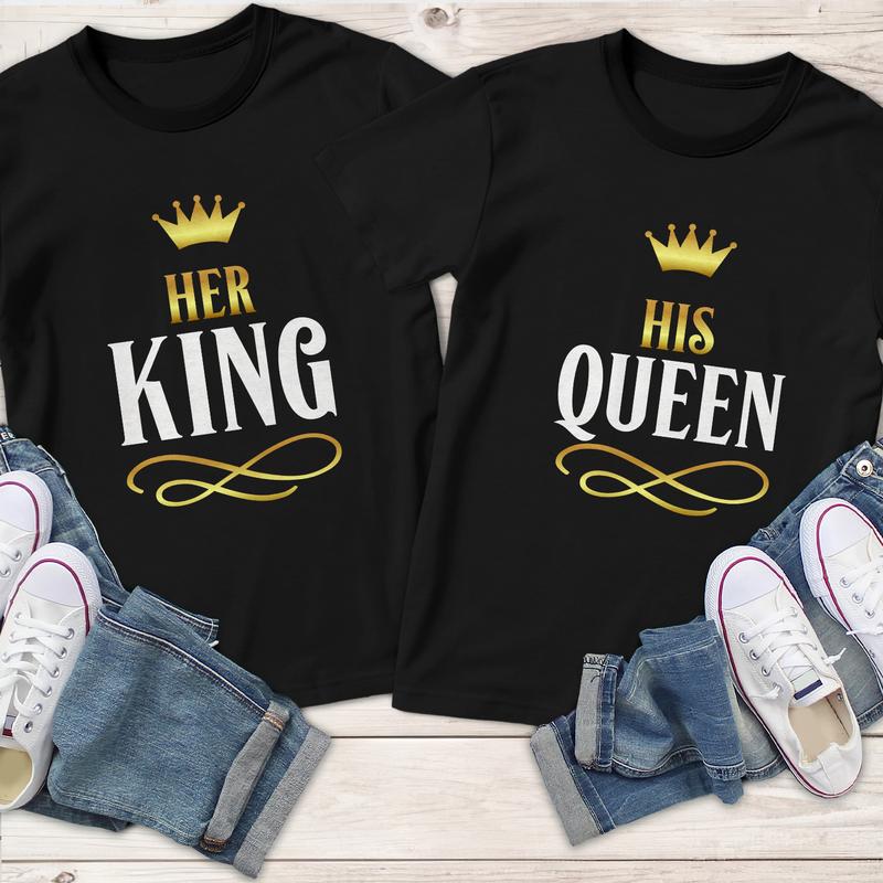 The Most Important Person His Queen Her King Couple Matching T-Shirt, Comfort Cotton, Size For All Body, Gift For Girlfriend Boyfriend Clothing